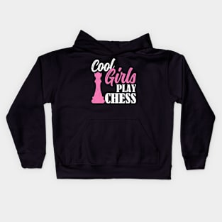 Cool Girls Play Chess Kids Hoodie